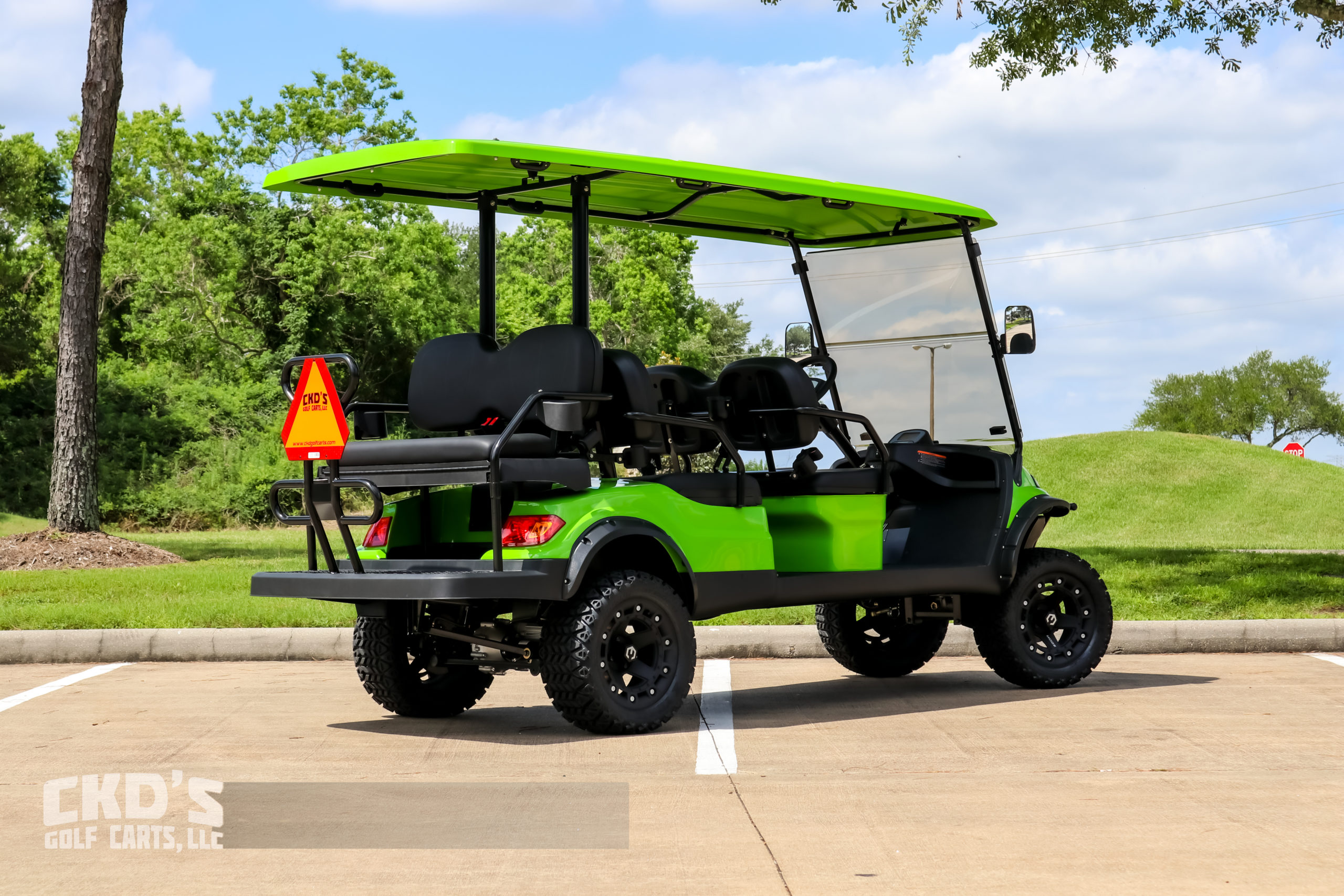 Lime Green Advanced Ev Limo Ckd S Golf Carts