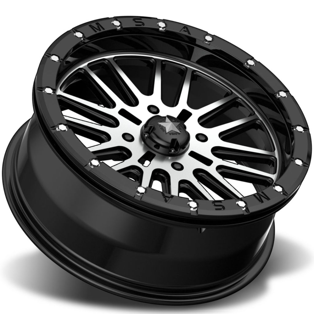 M37 Brute Beadlock Gloss Black Machined Wheel - CKD's Golf Carts