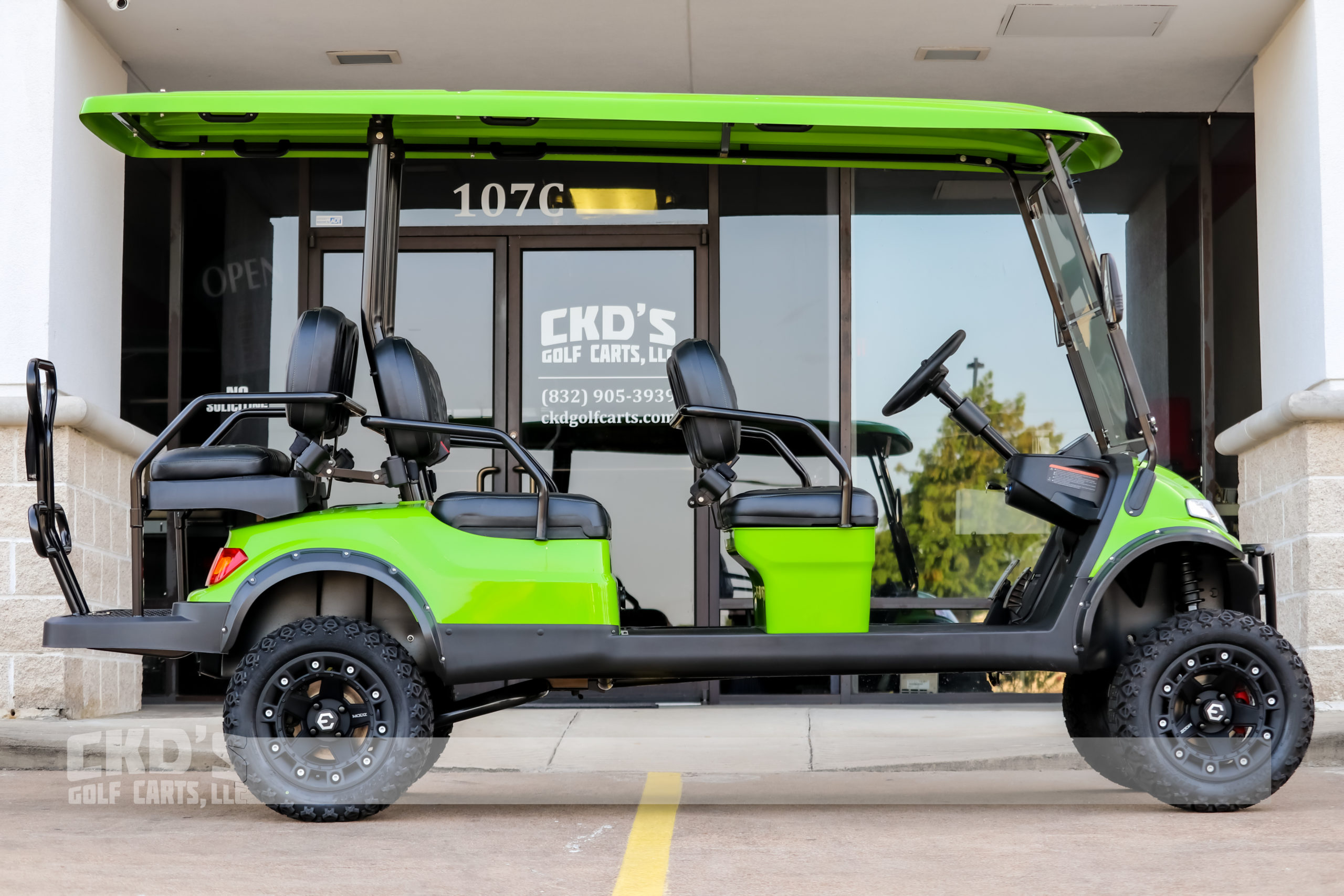 2022 Lime Green Advanced EV Limo CKD's Golf Carts