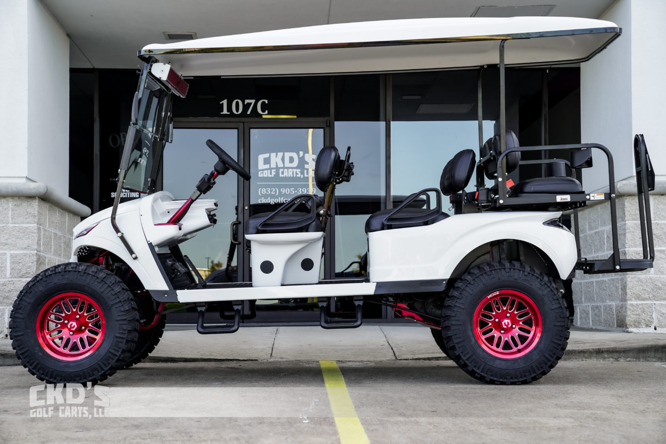 2010 Custom Monster Lifted EZGO Limo Gas - CKD's Golf Carts